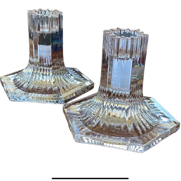 Glorious Tiffany & Company Crystal Candlesticks - Picture 2 of 4